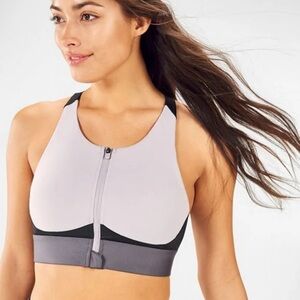 Fabletics No-Bounce Sports Bra Zip-Up Small